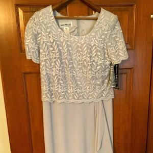 NWT Vintage Karen Miller Evening Gown, 4 Petite, Grey